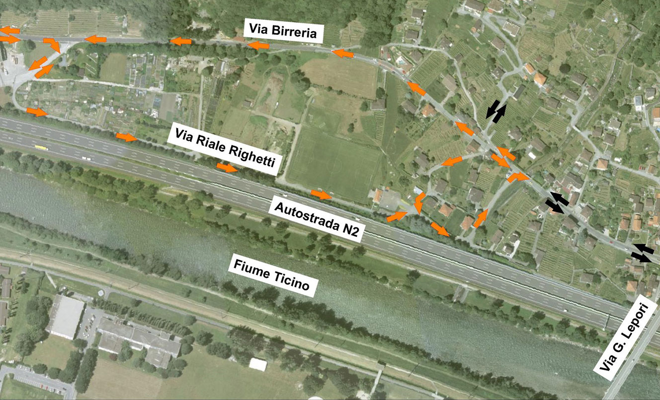 Road and cycle path adjustments, Via Birreria, BELLINZONA – SWITZERLAND